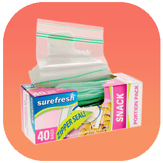 Surefresh 14-ct. double zipper bags