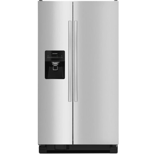 Amana 24.5 CuFt Side-By-Side Refrigerator in Stainless Steel with External Dispenser