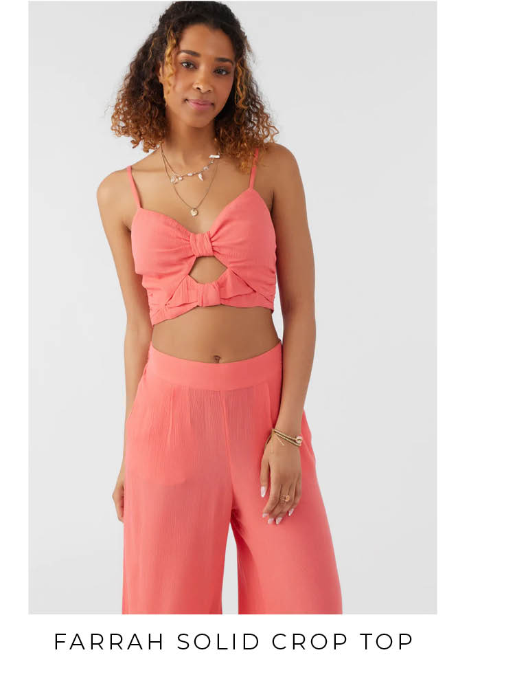 Farrah Solid Crop Top