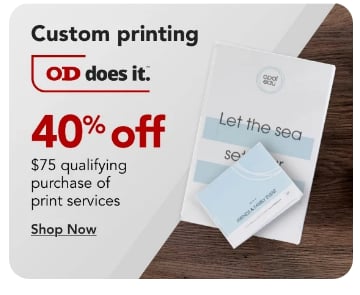 CPD 40% off $75 qualifying purchase of Print Service