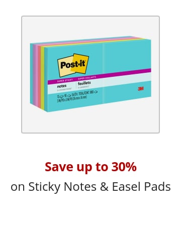 Save up to 30% on Sticky Notes & Easel Pads