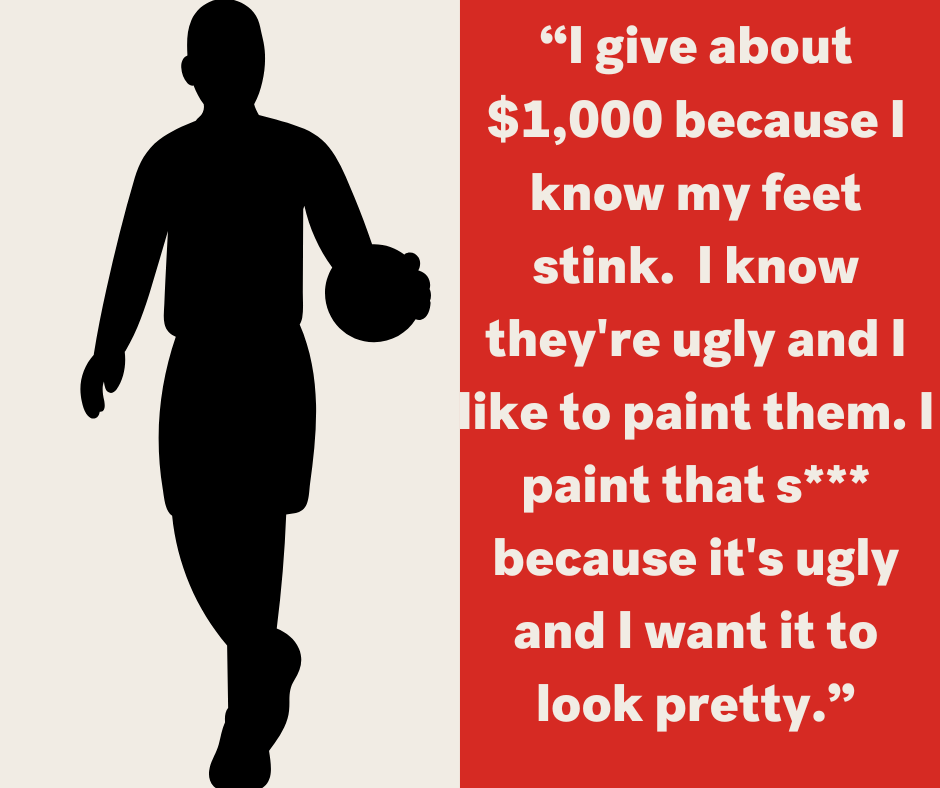 ''Which basketball legend said this about his pedicure routine? Find out below.''