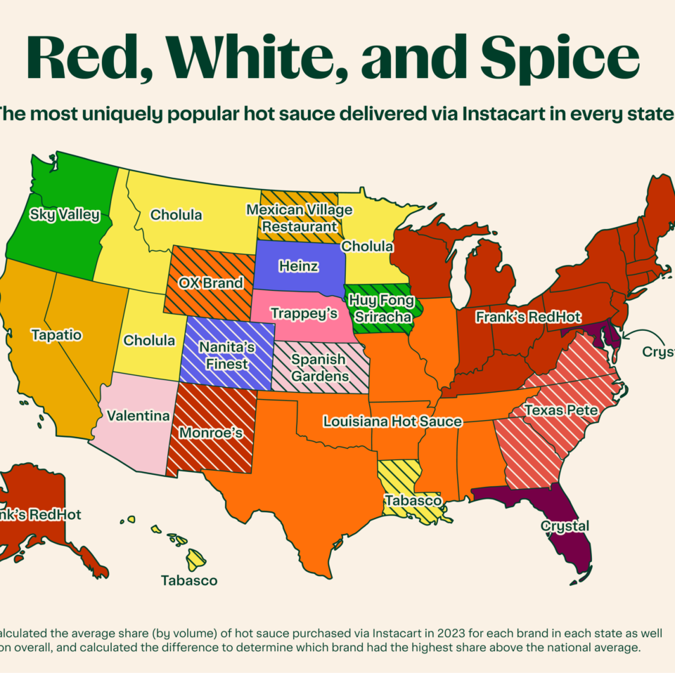 Hot Take: This Map Shows the Most Popular Hot Sauces in Every State