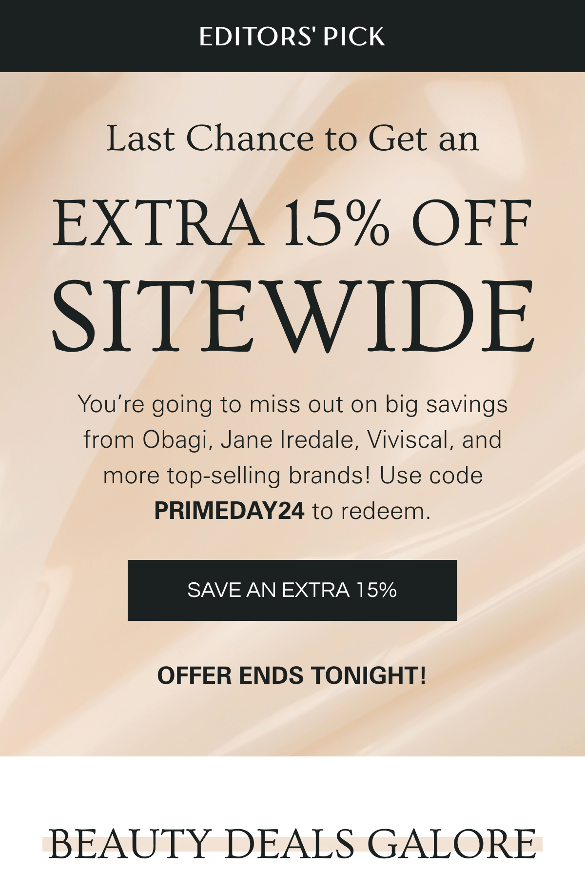 Get an extra 15% off sitewide with code PRIMEDAY24!