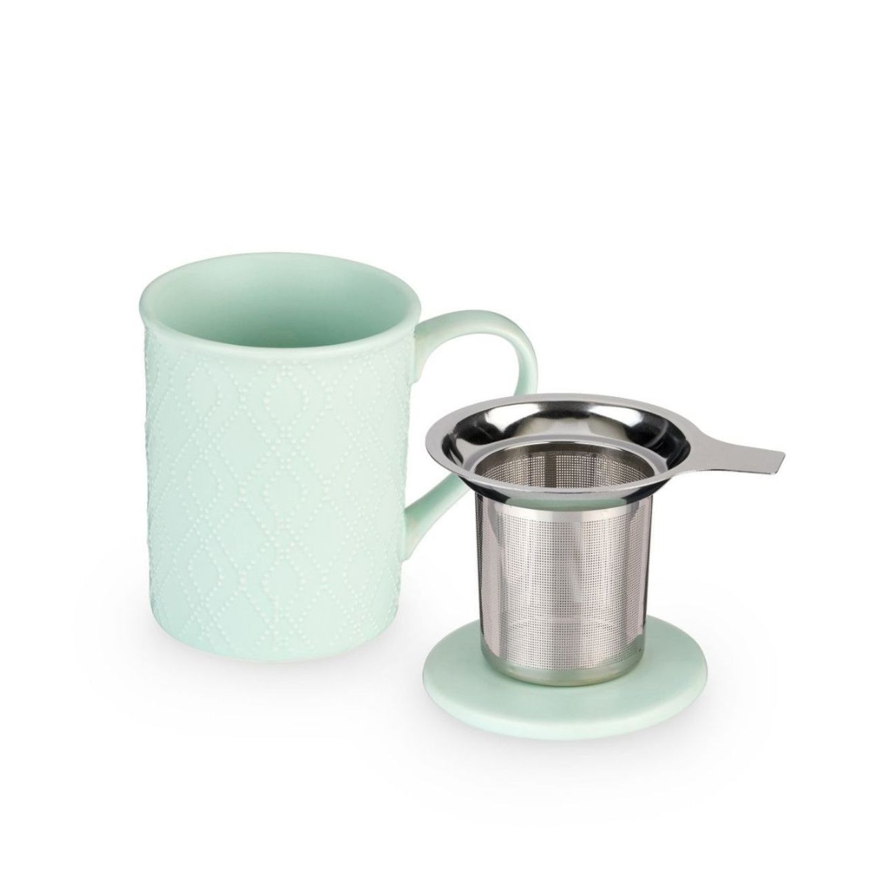 Image of Annette Souk Ceramic Tea Mug Infuser - Mint - 12oz