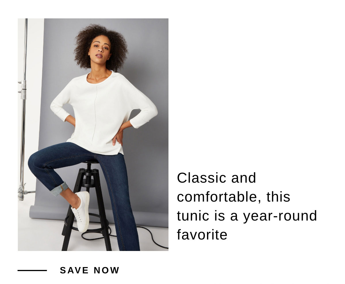 Classic and comfortable, this tunic is a year-round favorite | SAVE NOW