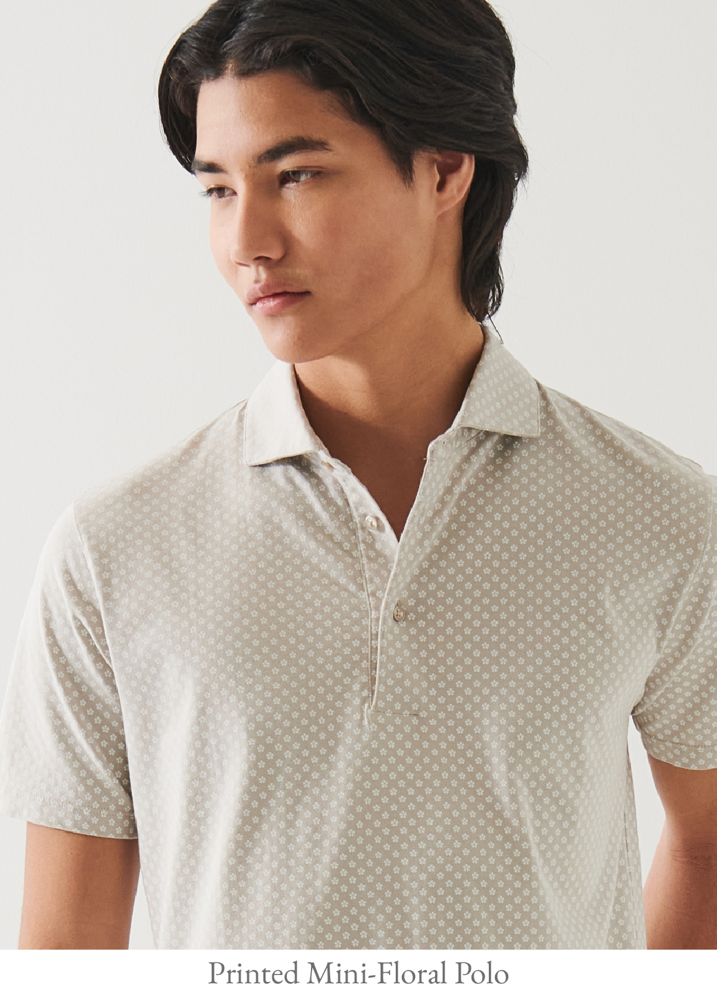 PIMA COTTON STRETCH PRINTED POLO