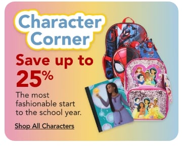 Save up to 25% on Character corner