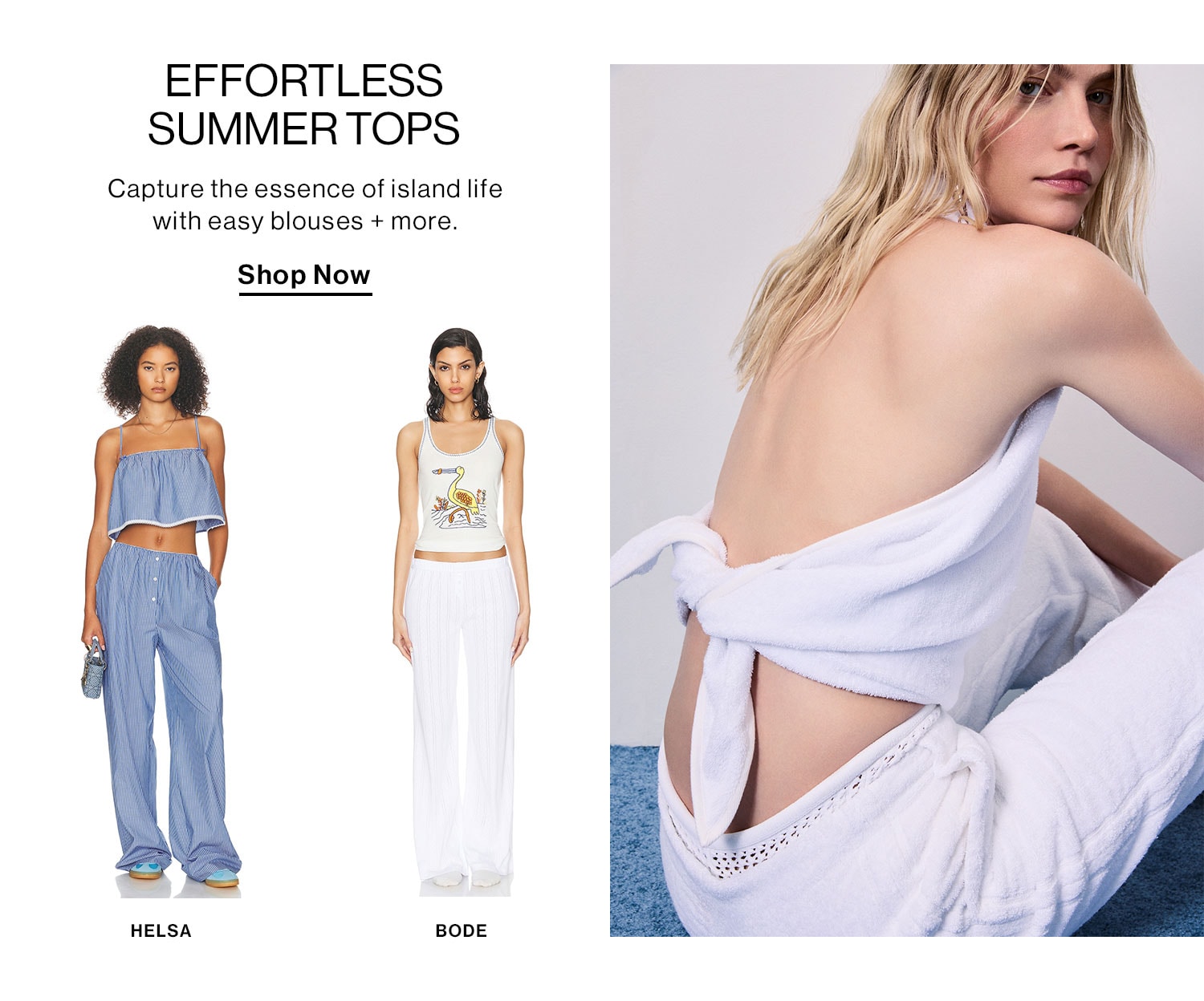 Effortless Summer Tops: Capture the essence of island life with easy blouses + more. Shop Now