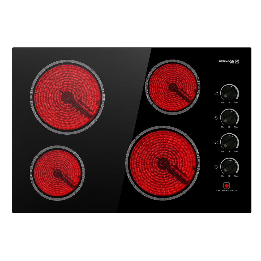 GASLAND 30 Inch 4 Burner Pro-Style Knob Control Radiant Ceramic Cooktop