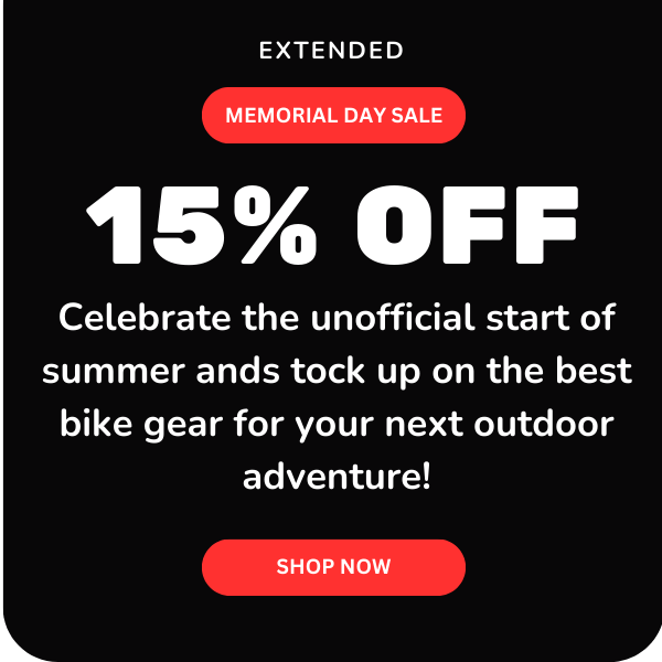 15% off regularly priced gear