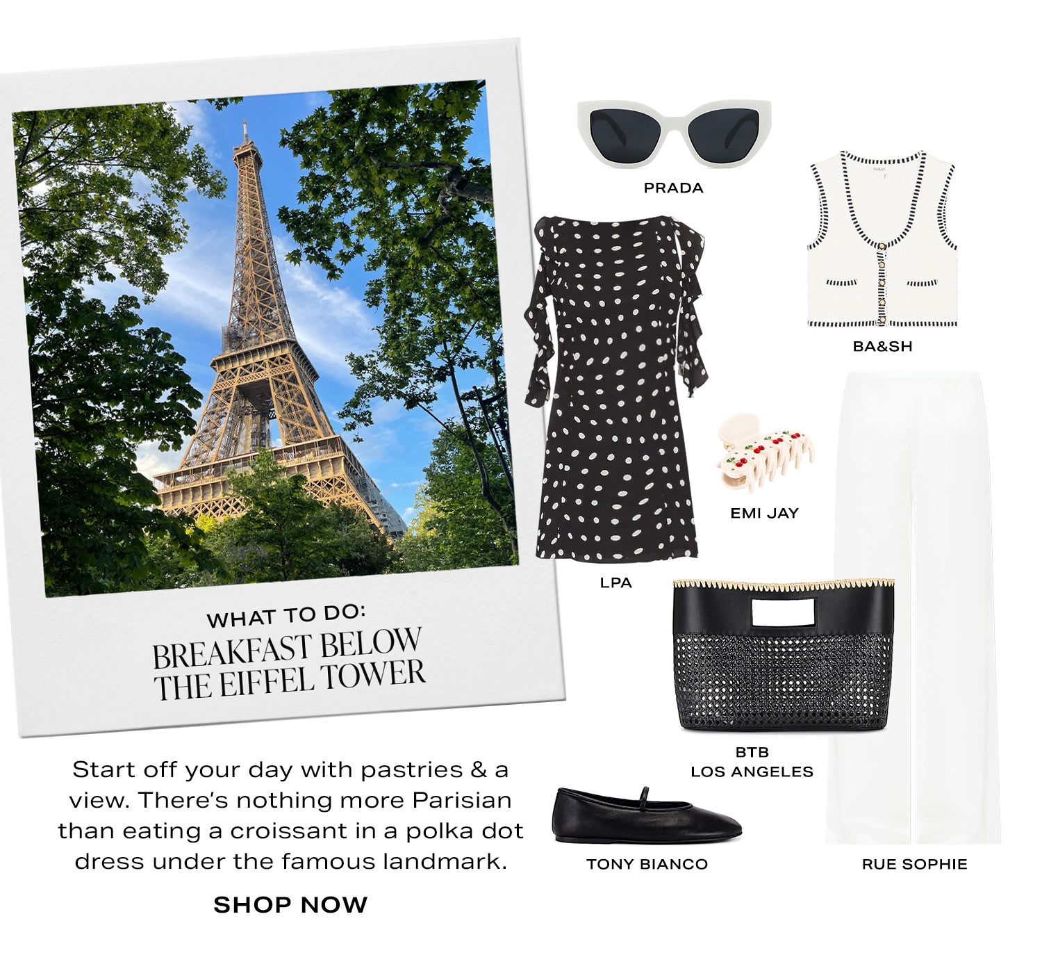 What to Do: Breakfast Below the Eiffel Tower. Shop Now. 