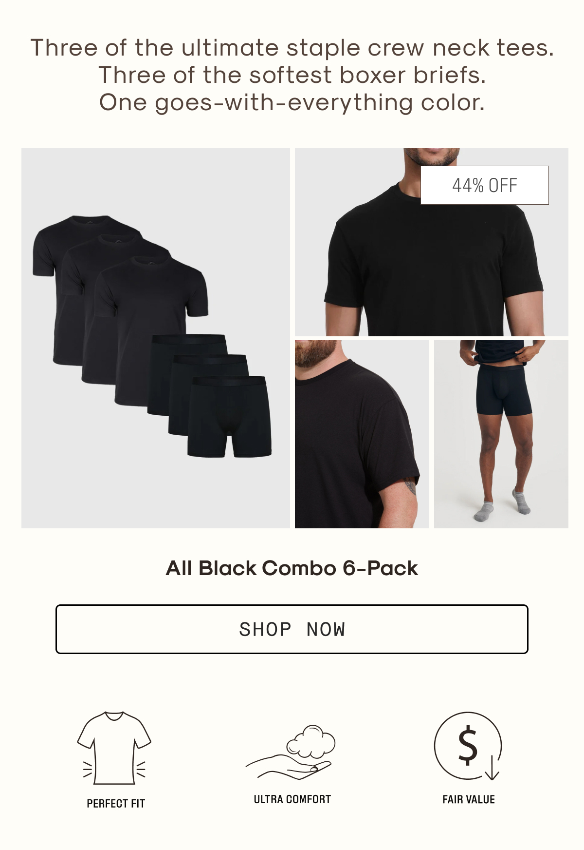 All Black Combo 6-Pack