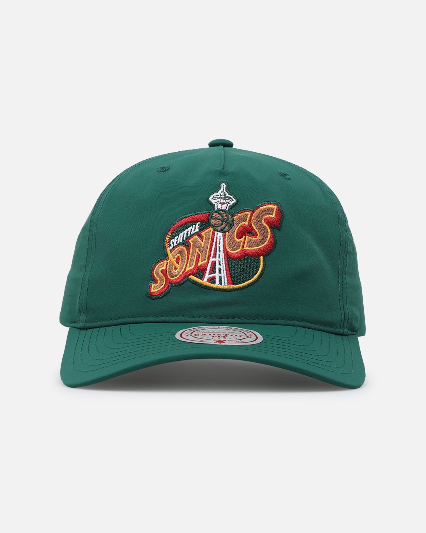 Image of Mitchell & Ness Seattle SuperSonics Retro Matte Nylon Origins Snapback Green