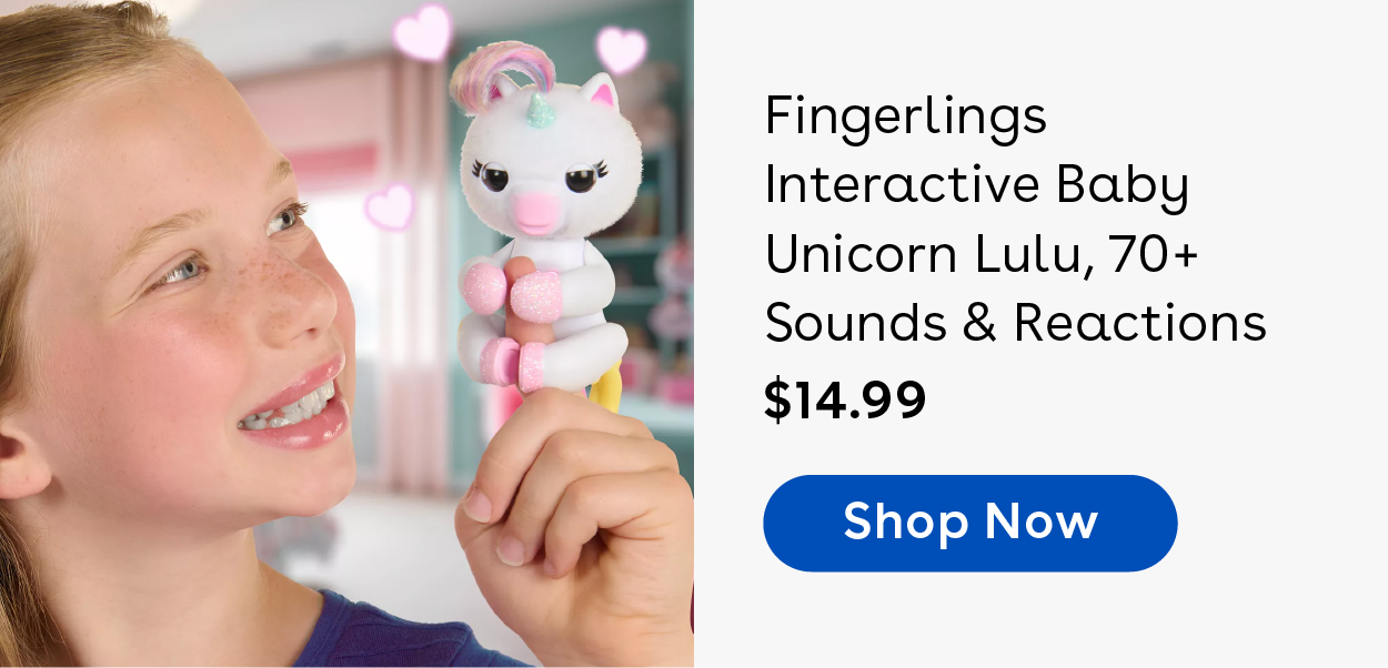 Fingerlings Interactive Baby Unicorn Lulu, 70+ Sounds & Reactions $14 99 Shop Now