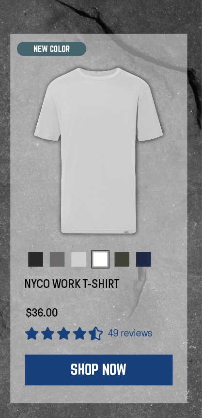 NYCO Work T Shirt in White