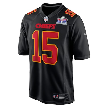  Nike Patrick Mahomes Black  Super Bowl LVIII Carbon Fashion Game Player Jersey