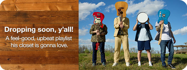 Dropping soon, y'all! A feel-good, upbeat playlist his closet is gonna love.