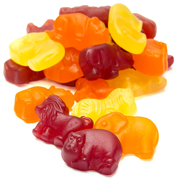 127456 - All Natural Zoo Animals Gummy Candy: 2LB Bag