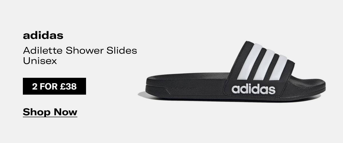 adidas Adilette Shower Slides Unisex, 2 For £38