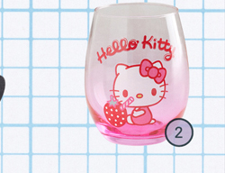 Hello Kitty Strawberry Stemless Wine Glass