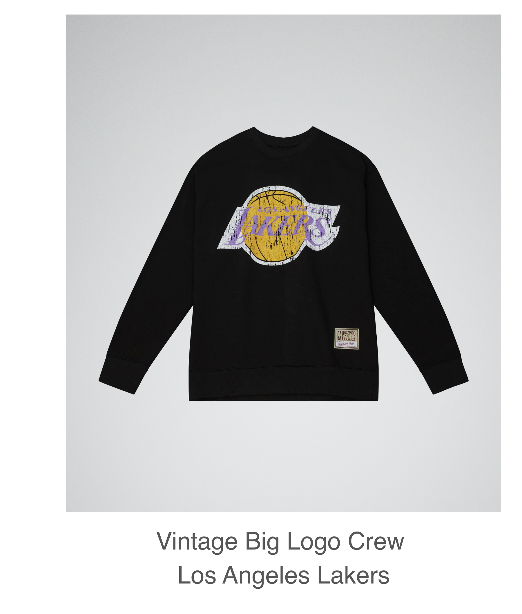 Vintage Big Logo Crew Los Angeles Lakers