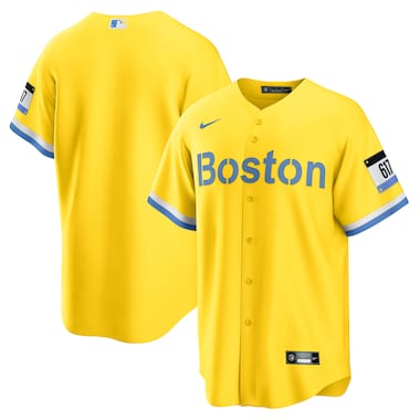  Nike Gold/Light Blue  City Connect Replica Jersey