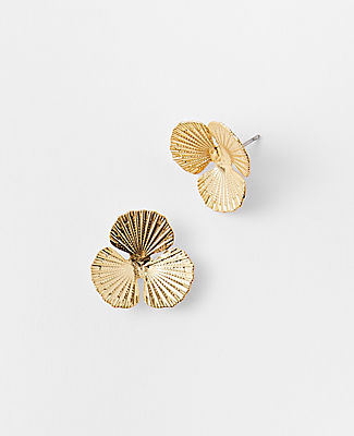 Textured Flower Stud Earrings