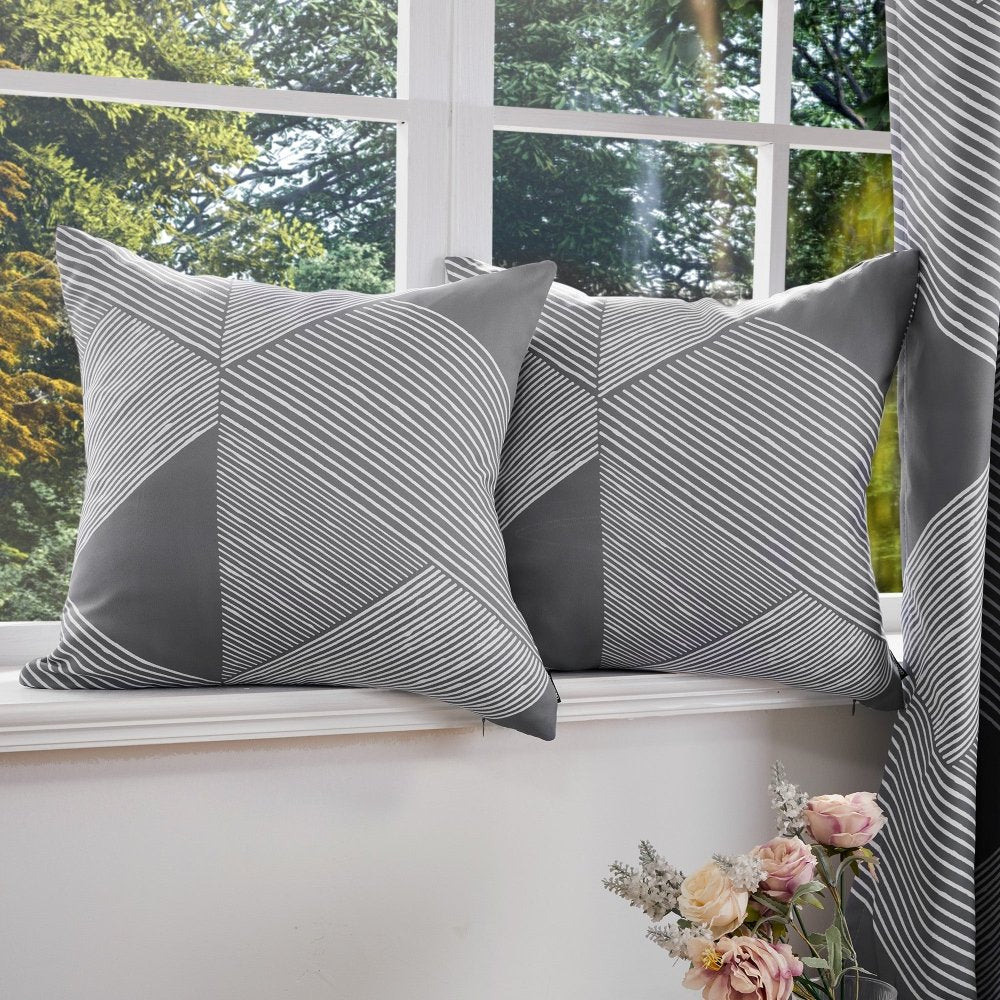 Classic Pleat Cushion Covers - Dark Grey-Pleat / 18x18