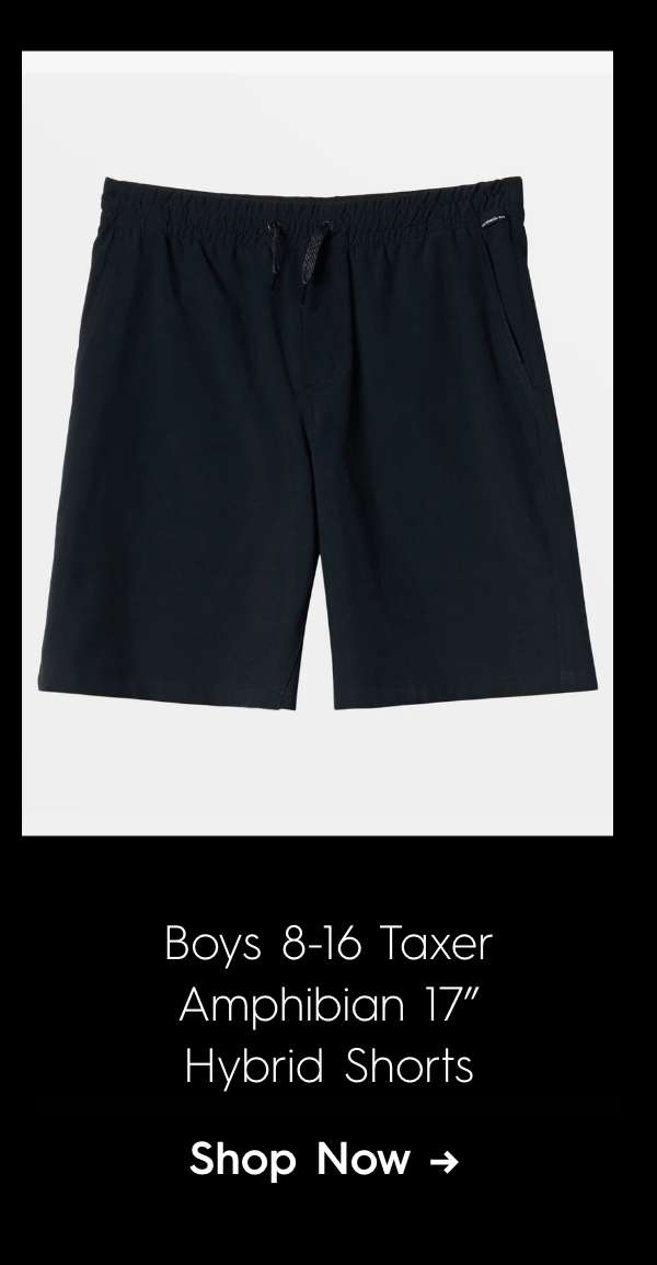 Boys 8-16 Taxer Amphibian 17" Hybrid Shorts