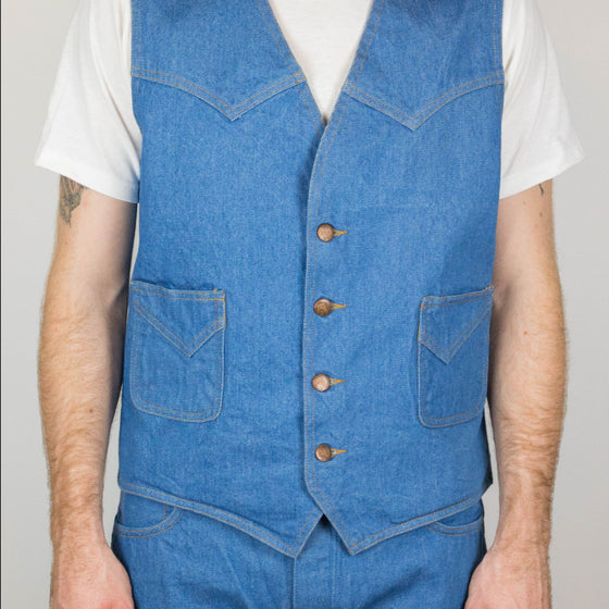 14 oz Mt Vernon Mills Rodeo Denim Western Vest