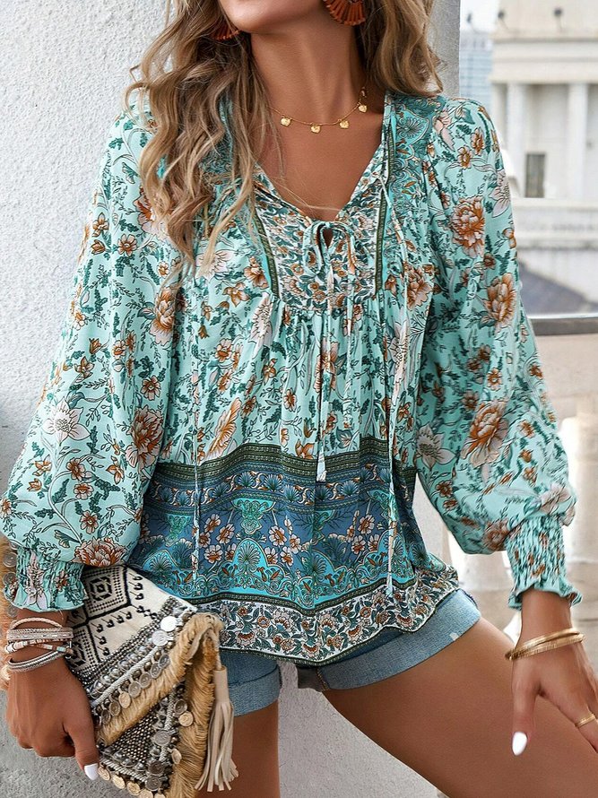 Ethnic Regular Loose Shirt Fo...