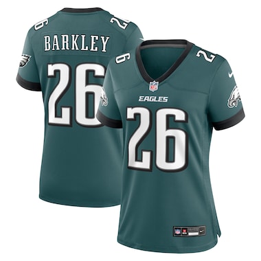  Nike Saquon Barkley Midnight Green  Game Player Jersey