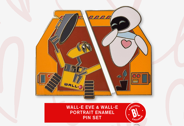 Wall-E Eve and Wall-E Portrait Enamel Pin Set