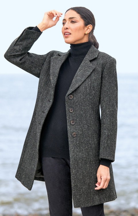 HARRIS TWEED SWING COAT