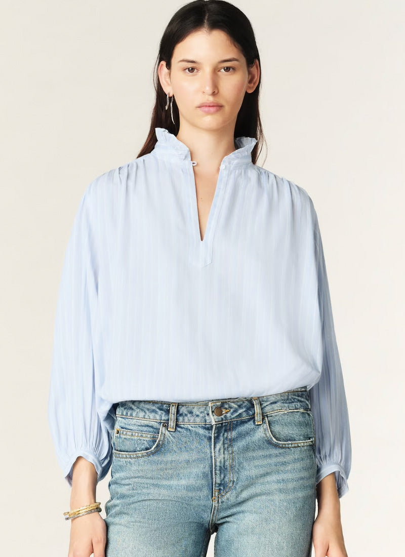 Image of Spice Ruffle Collar Blouse