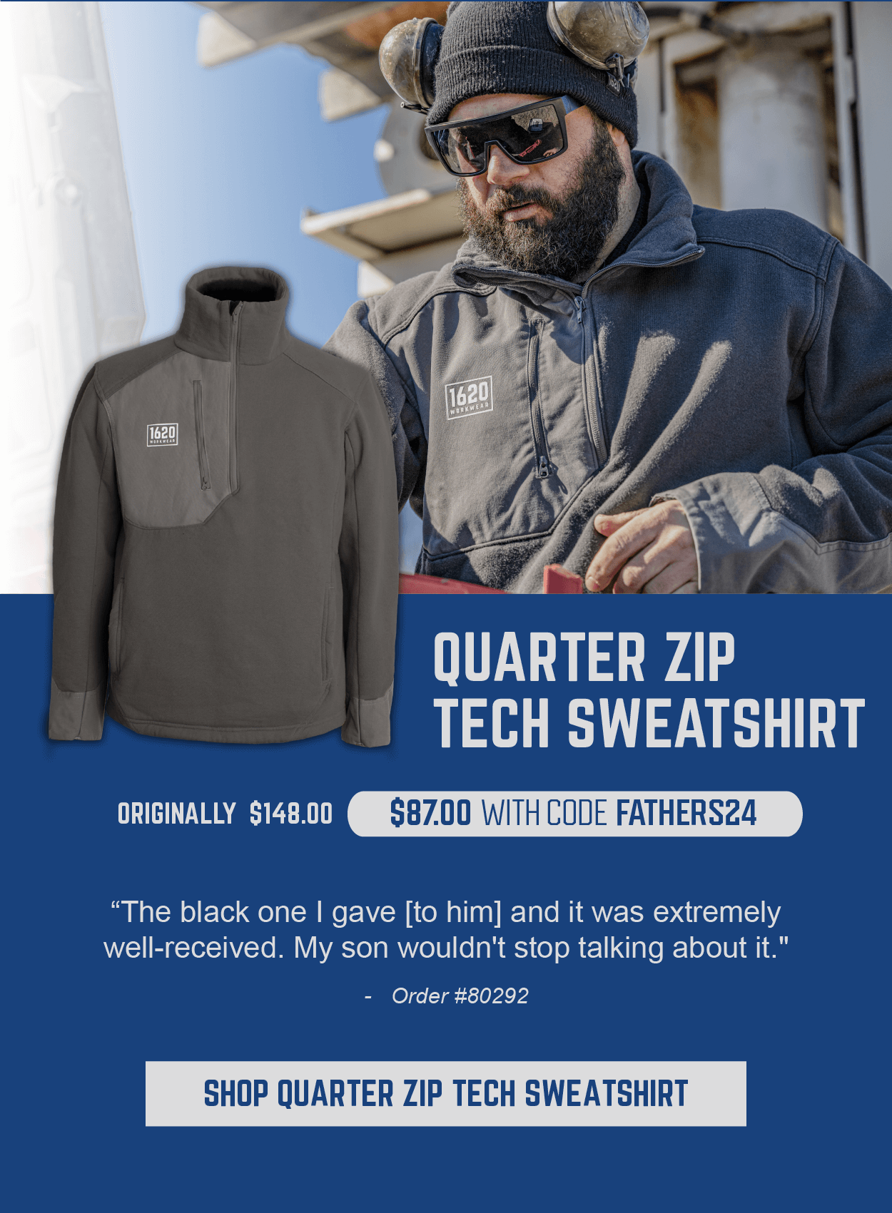 Quarter Zip Tech Sweatshirt