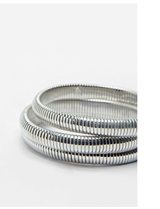 Metallic Textured Bangles 3pc Set