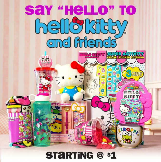 say hello to hello kitty and friends