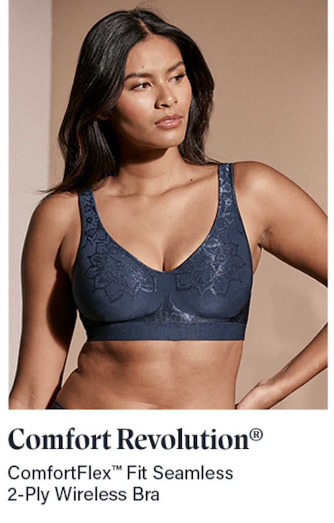 Comfort Revolution ComfortFlex Fit Seamless 2-Ply Wireless Bra