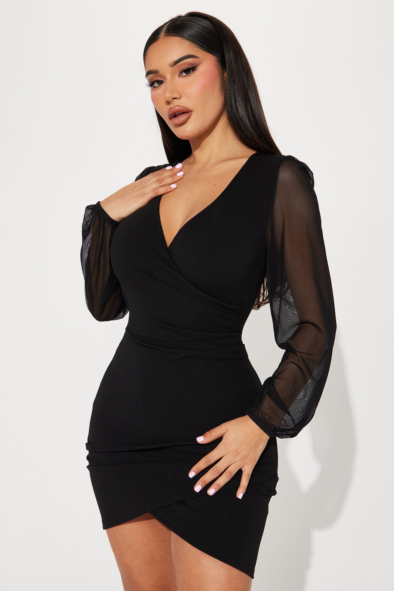 Image of Hillary Wrap Dress - Black