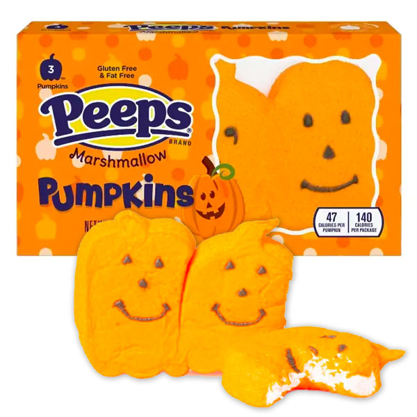 161419 - Peeps Marshmallow Halloween Candy Packs - Pumpkins: 3-Piece Pack