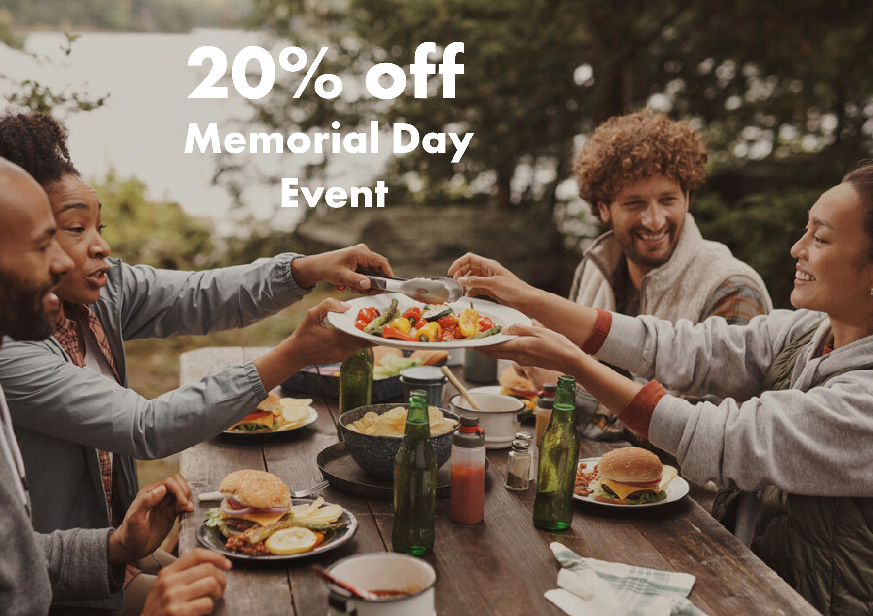 20 percent off Memorial Day Event