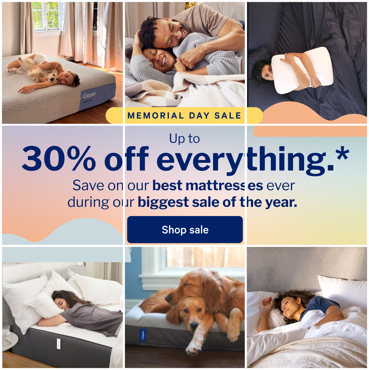 Up to 30% off everything. >> Save on our best mattresses ever during our biggest sale of the year. >> Shop sale >>