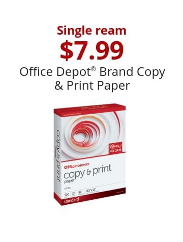 Single ream $7.99 Office Depot® Brand Copy & Print Paper