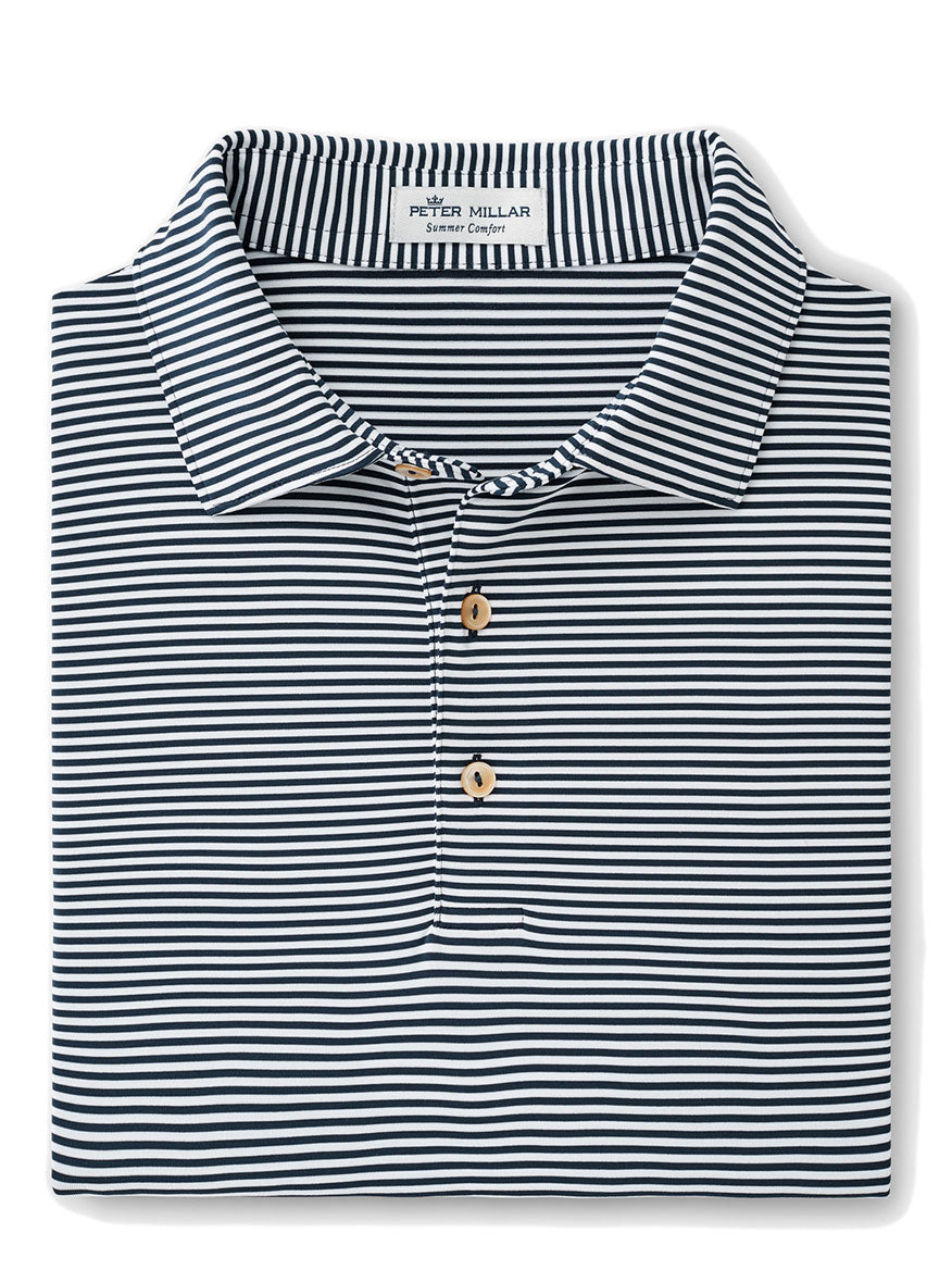 Image of Peter Millar Hales Performance Jersey Polo in Navy