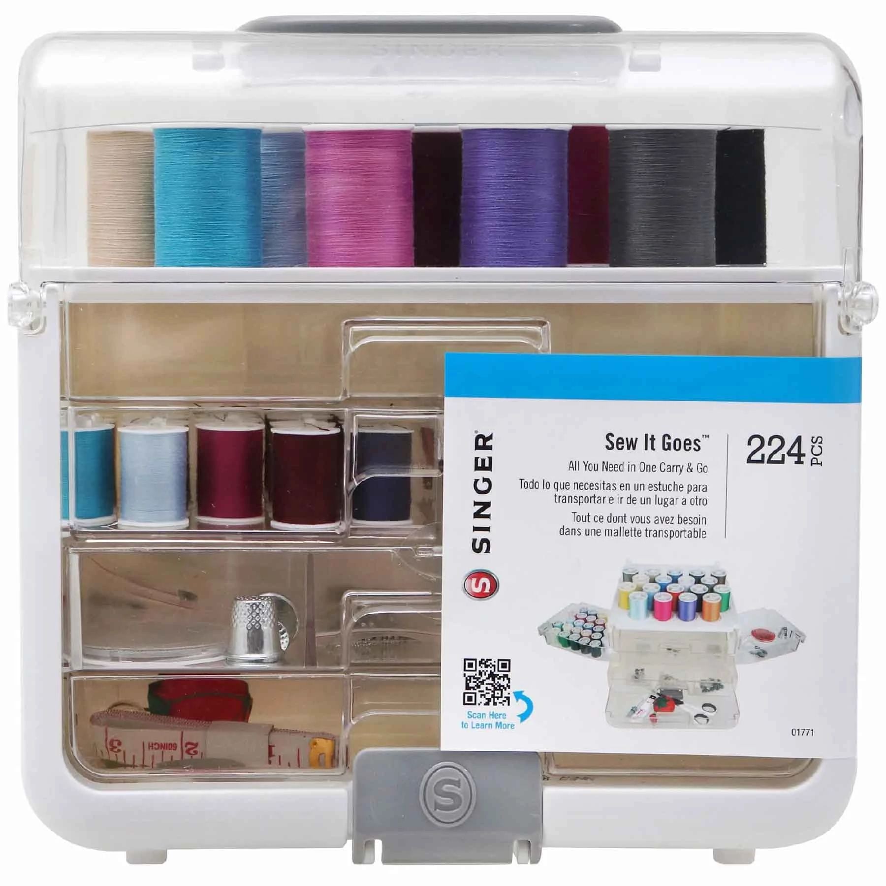 Image of SINGER® Sew-It-Goes® 224 Piece Sewing & Craft Storage Kit with Classic Colors