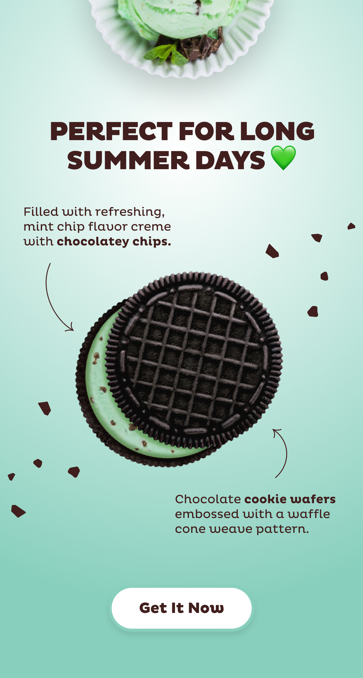 Mint Chip OREO Cookies are perfect for long summer days