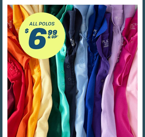 $6.99 & Up All Polos