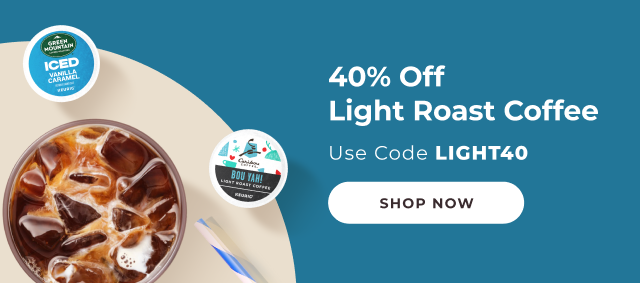 Get 40% off light roast coffee with code LIGHT40